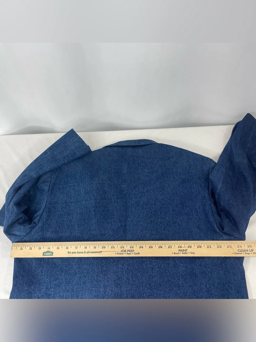 Norm Thompson 46R Blue Cotton Denim Blazer Sport Coat Casual